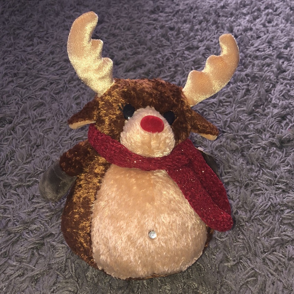 Vintage Y2K Aurora Christmas Reindeer Stuffed Animal, New With Tags from Claires